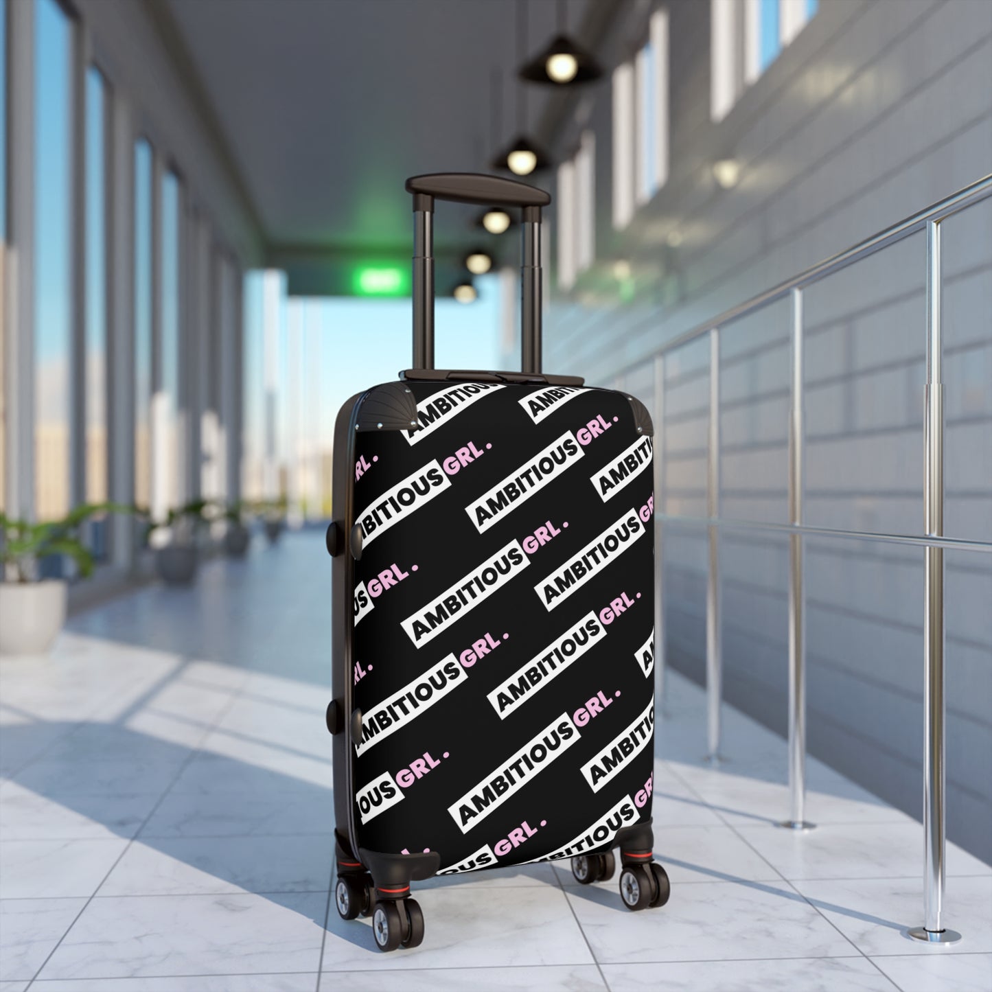 AMBITIOUS GRL SUITCASE-BLACK