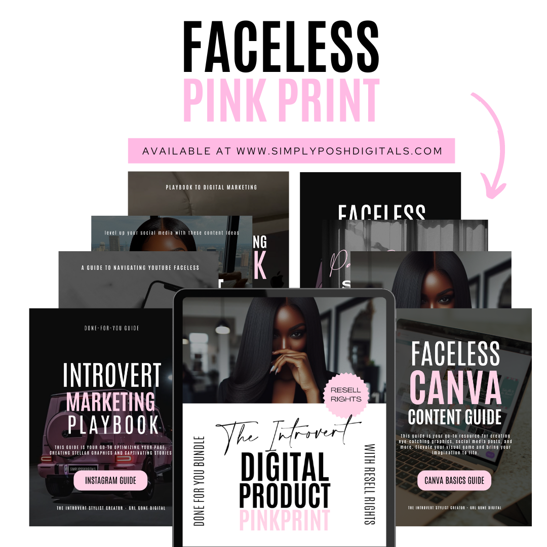 FACELESS PINK PRINT BUNDLE | SIMPLY POSH DIGITALS